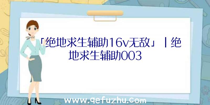 「绝地求生辅助16v无敌」|绝地求生辅助003